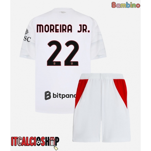 AC Milan Diego Moreira #22 Seconda Maglia Bambino 2026-27 Manica Corta (+ Pantaloni corti)